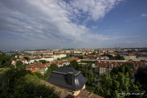 Widok z Zamku Praskiego na miasto